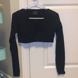 Garage long sleeve crop top